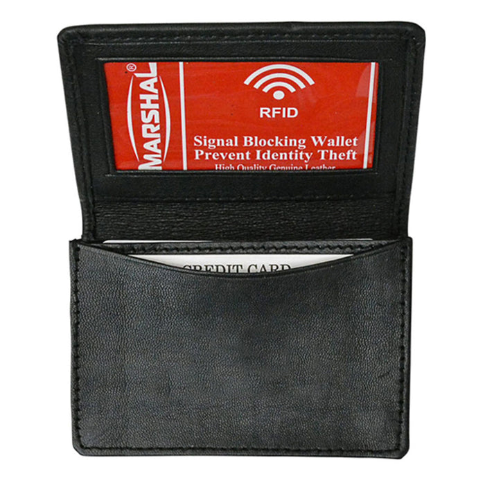 1 Genuine Leather Bifold Wallet Minimalist Men RFID Blocking Slim Holder Black