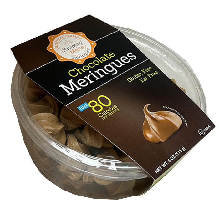 2 Pk Chocolate Meringues Cookies Gluten Fat Free Kosher Sweets Low Calorie Snack