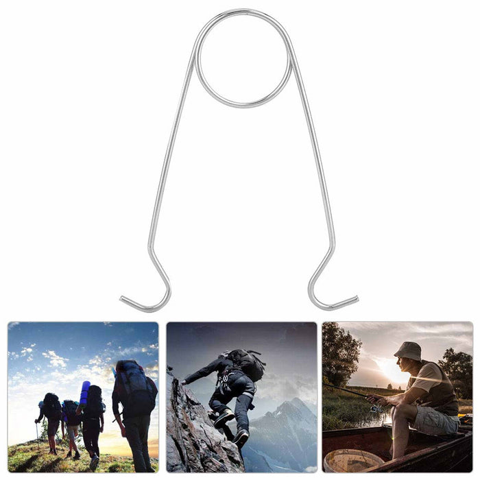 1 Pc Camping Fish Mouth Spreader Jaw Hanging Pot Hanger Hook Stainless Steel 8"