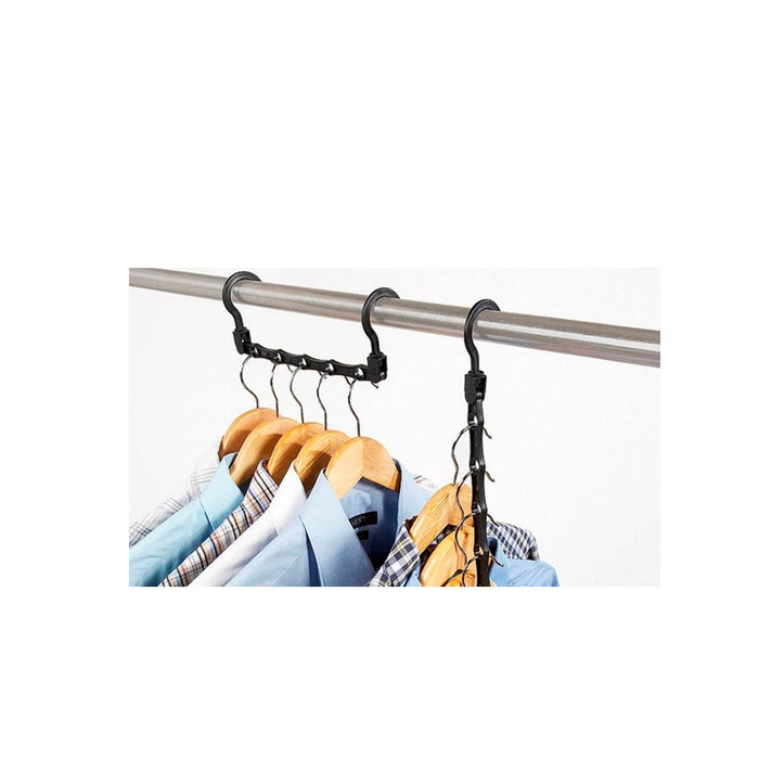 4pc Hangers Space Saving Clothes Closet Rack Organizer Hook Saver Fold On TV New