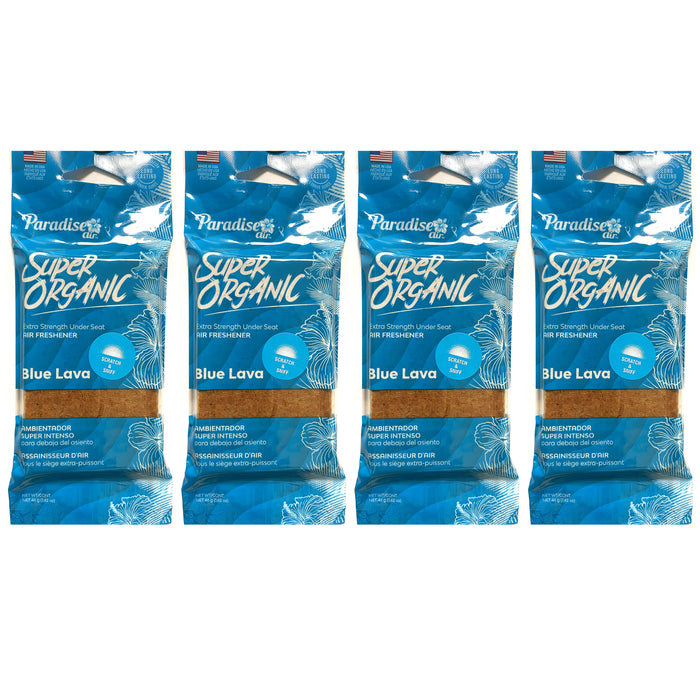 4 X Odor Eliminator Blue Lava Scent Car Air Freshener Block Under Seat Fragrance