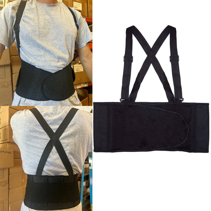 Working Lumbar Lower Back Brace Support Belt w/ Adjustable Straps Lifting Medium
