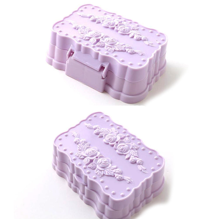 4pk Bathroom Water Draining Soap Dish Case Holder Drainer Soap Saver Storage Box