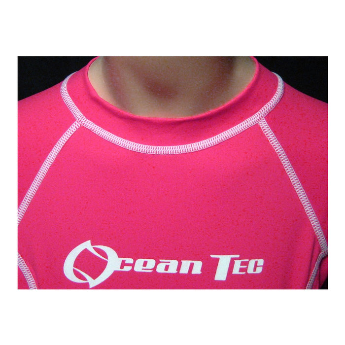 Women’s Rash Guard Short Sleeve Swim Shirt XS Pink Surf Top SPF 50+ UV Sun Swim
