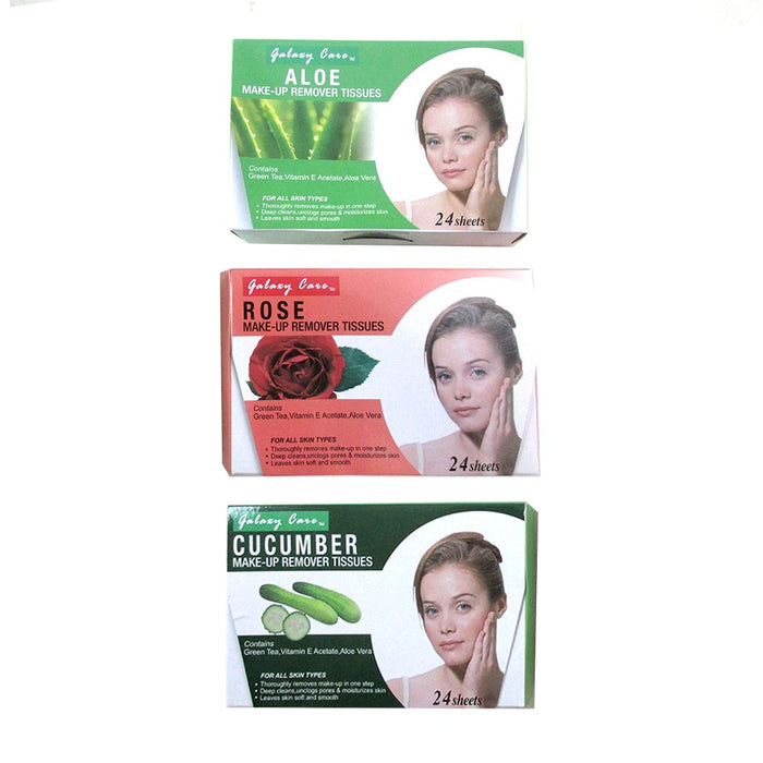72 Make Up Remover Deep Cleansing Wipes Tissue Pad Cloth Face Eye Towelettes 3Pk