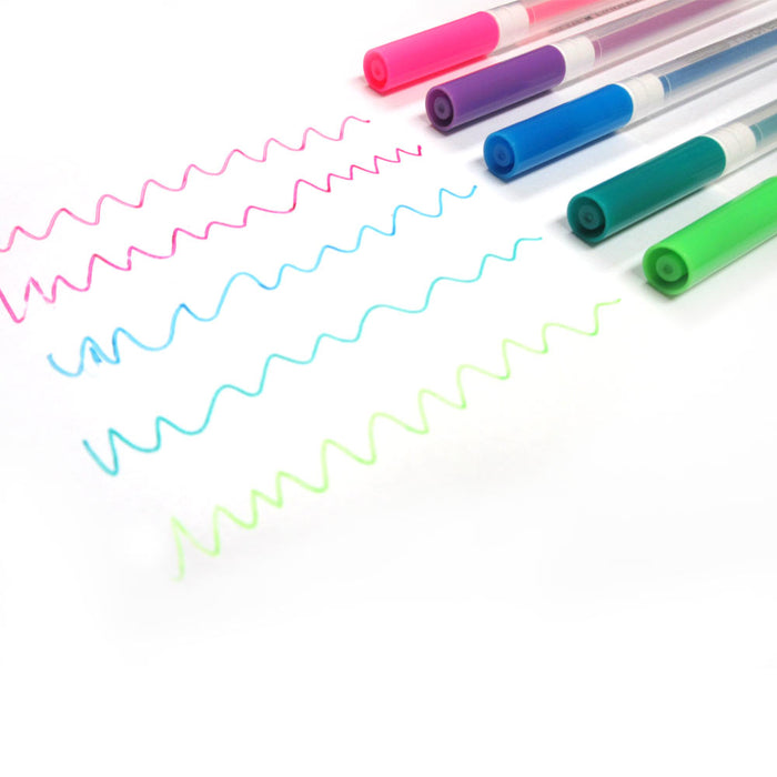 12Pc Gel Pens Bright Neon Colored Fluorescent Art School Sketch Drawing Coloring