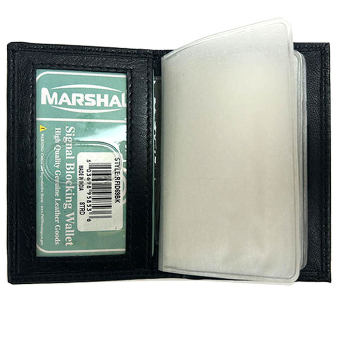 1 Mens Genuine Leather Bifold RFID Blocking Wallet Money Credit Card Slots Black