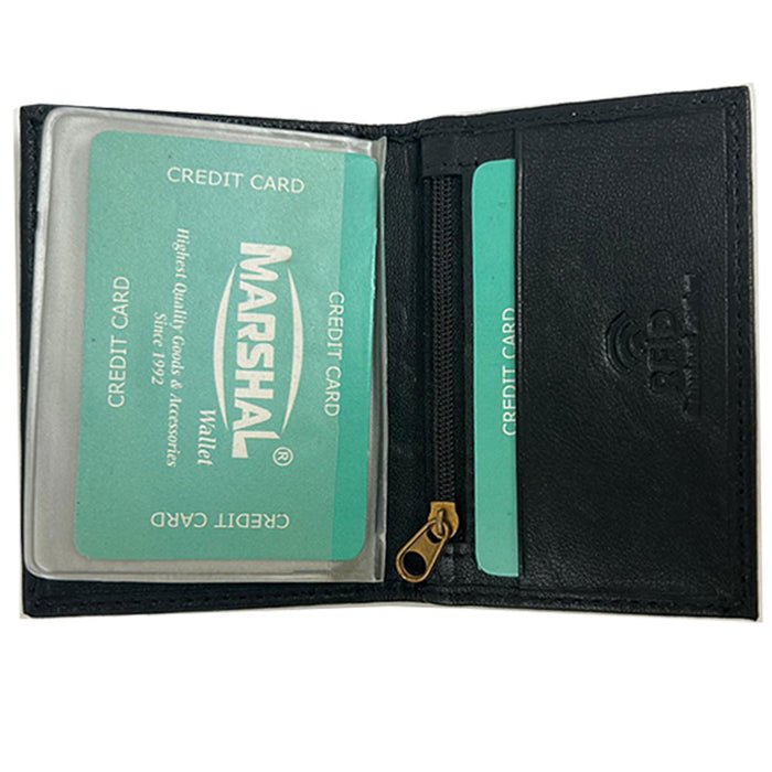 1 Mens Genuine Leather Bifold RFID Blocking Wallet Money Credit Card Slots Black