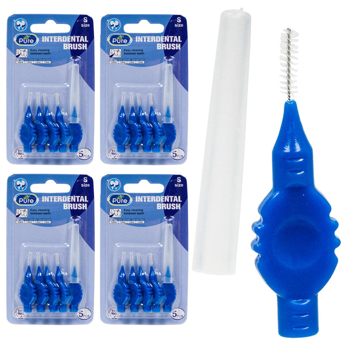 20 Pack Travel Interdental Brushes W/ Cap Toothpicks Dental Hygiene Oral Picks