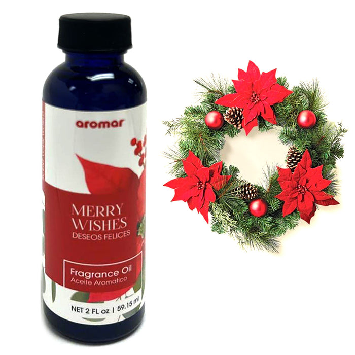 1 Merry Wishes Fragrance Oil Christmas Holiday Aromatherapy Diffuser Burner 2oz