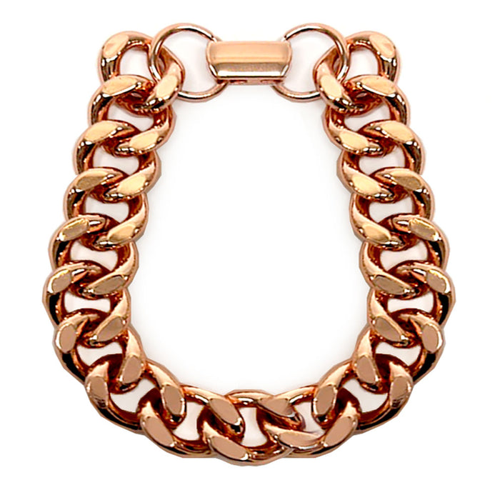 Pc Pure Copper Chunky Cuban Link Chain Bracelet Solid