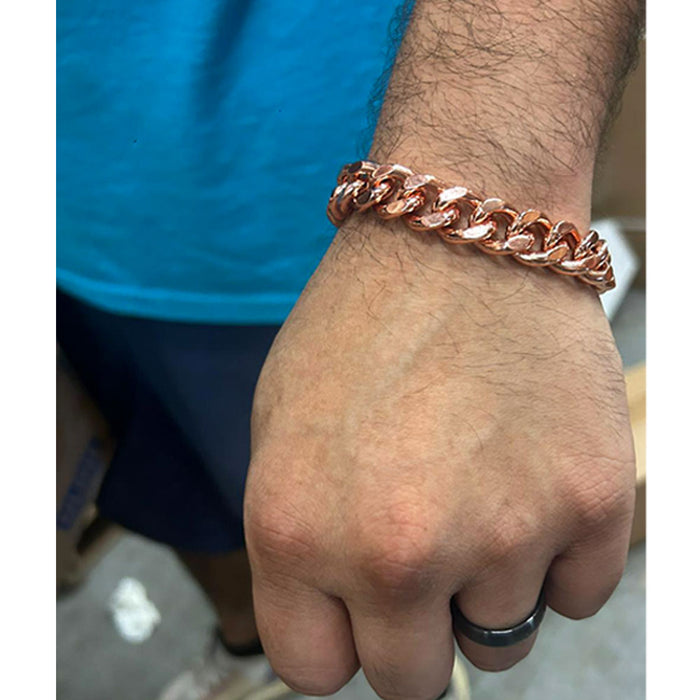 Sunrise Copper Chain Link Bracelet Claw Clasp Cuban Style NWT Size 8” | eBay