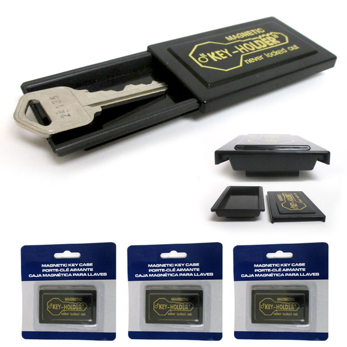 3 Magnetic Key Case Holder Sticks To Car Hide A Spare Key Storage Safe Hideakey