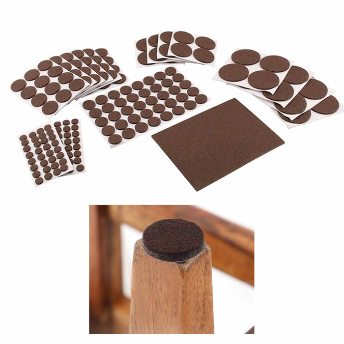 184 Brown Adhesive Backed Felt Pads Dots Button Furniture Slide Floor Protection