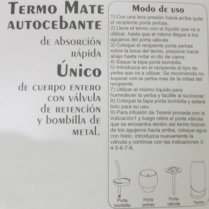 Matelisto Portable Mate Cup Bottle With Straw Bombilla Thermo Keeps Water Warm !