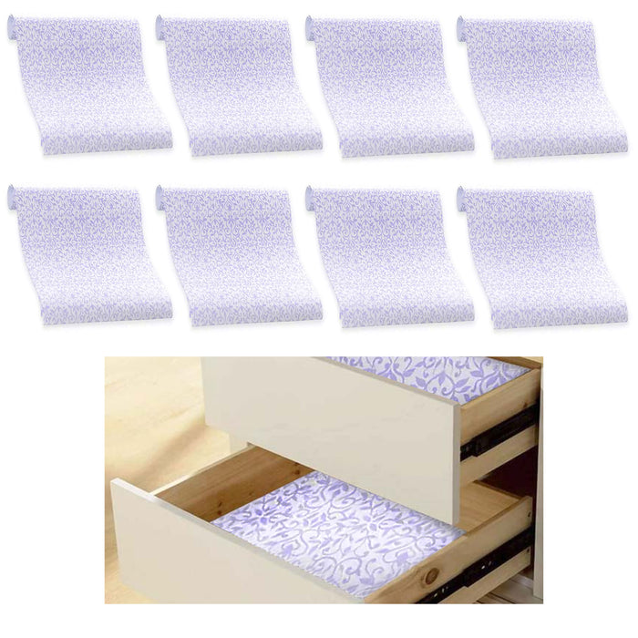 6 Sheets Lavender Scented Drawer Liners Shelf Paper Cover Decor Floral 18" X 24"