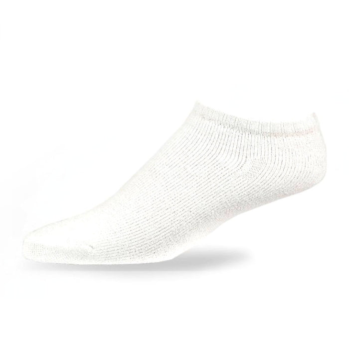 4 Pair Men Cushioned Sport Socks No Show Crew Athletic Basketball Size 10-13 WHT