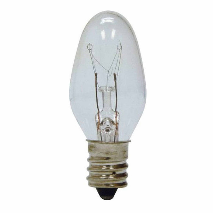 12 Clear Night Light Bulbs 4 Watt Lighting 120V Lamp Candelabra Base Replacement