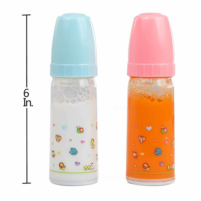 2 Large Baby Dolls Feeding Bottle Magic Set Disappearing Milk Pretend Play Toy