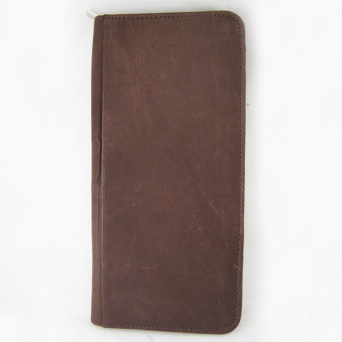 Genuine Leather Business Card Holder 160 Cards Organizer Book IDs Cards Brown !!