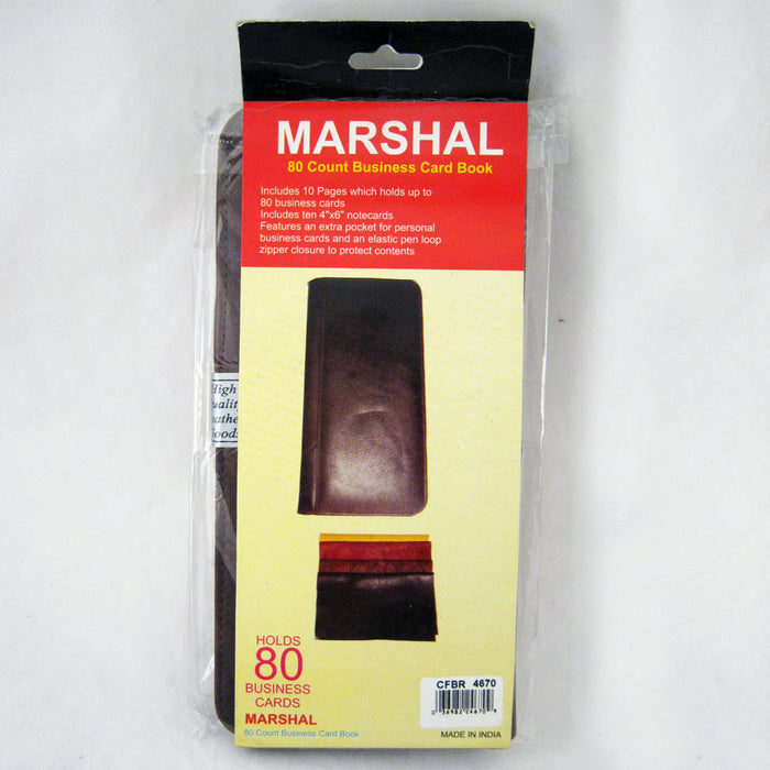 Genuine Leather Business Card Holder 160 Cards Organizer Book IDs Cards Brown !!