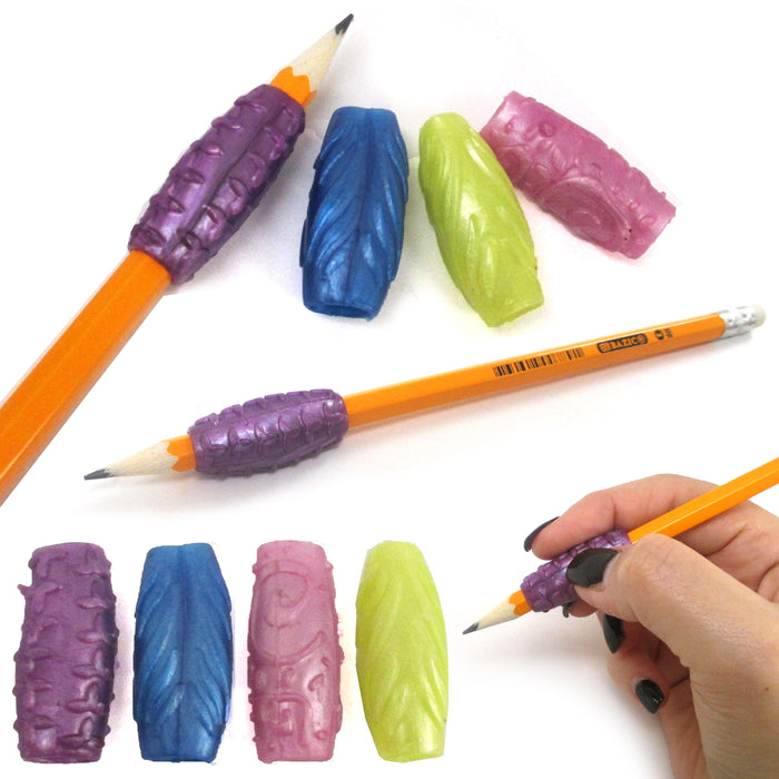 6 X Groovy Pencil Grips Pen Comfort Soft Writing Aid Children School Handwriting
