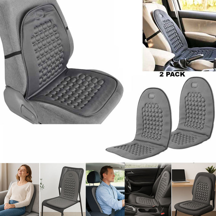 2 Pack Magnetic Bubble Seat Cushion Protector Cover Car Seat Home Office Massage