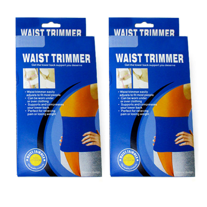 2 Sweat Waist Trimmer Wrap Slimming Belt Belly Fat Burn Trainer Body Womens Mens