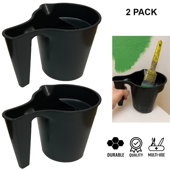 4 Paint Mixing Cup Container Strain Touch Ups Brush Holder Trim Work Holds 17 oz