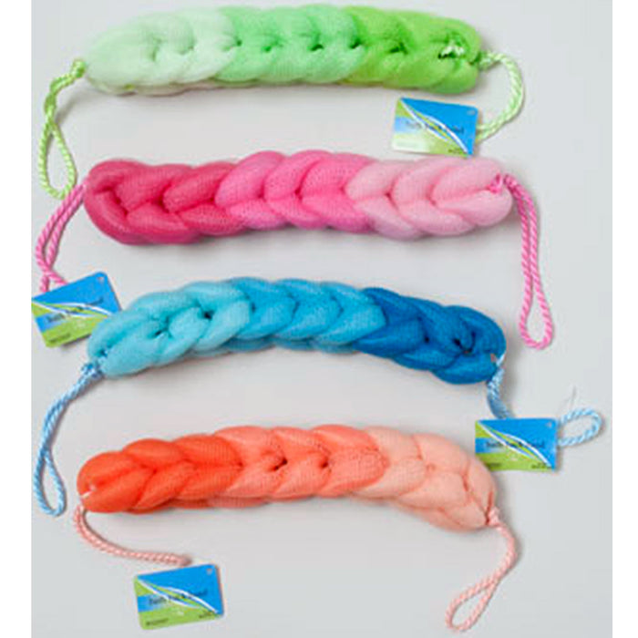 2 Back Scrubber Mesh Sponge Bath Shower Exfoliating Body Brush Wash Nylon Puff !