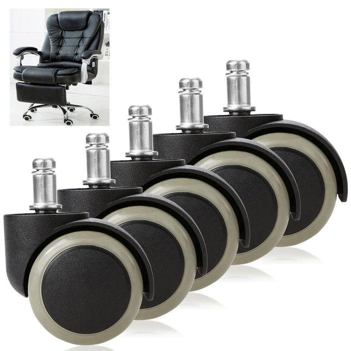 5 Pc Set Office Chair Caster Wheels Swivel Replacement Heavy Duty Furniture Home