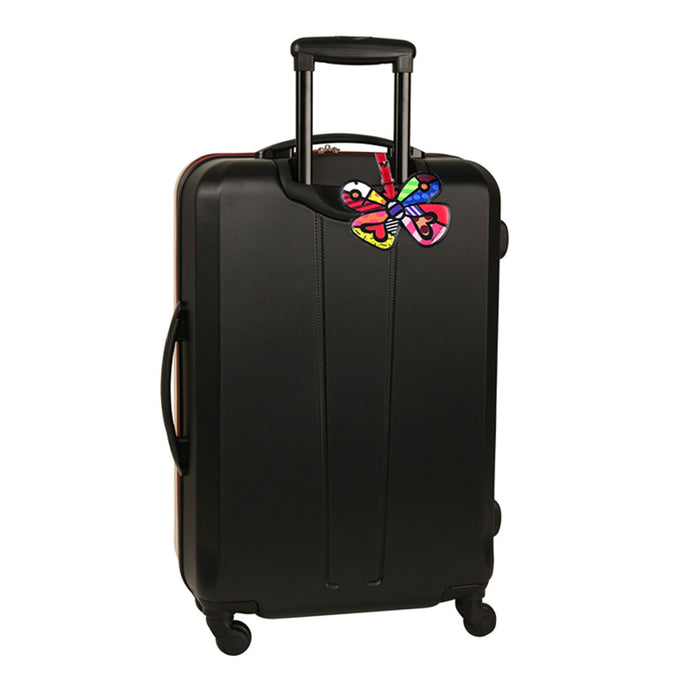 Romero Britto Luggage Tag Butterfly Heart Travel Bag ID Name Suitcase Baggage
