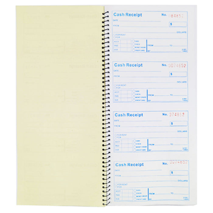4 X Cash Receipt Book Invoice 2 Part 50 Sets Rent Record Carbonless 5.25" x 11"