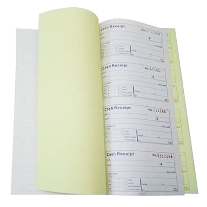 4 X Cash Receipt Book Invoice 2 Part 50 Sets Rent Record Carbonless 5.25" x 11"