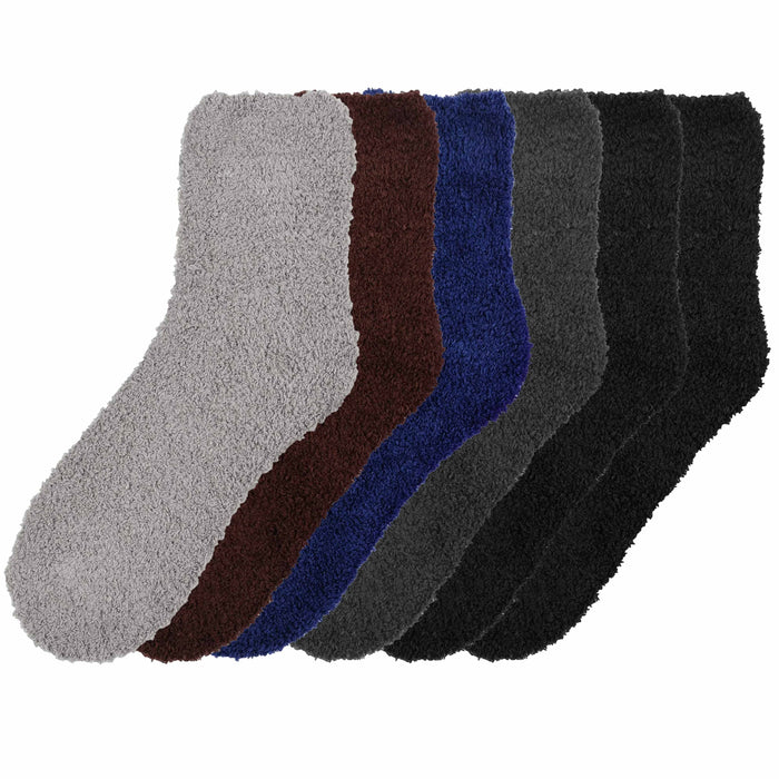 3Pair Unisex Fuzzy Socks Warm Winter Fluffy Cozy Slipper Fleece Socks Gift 10-13