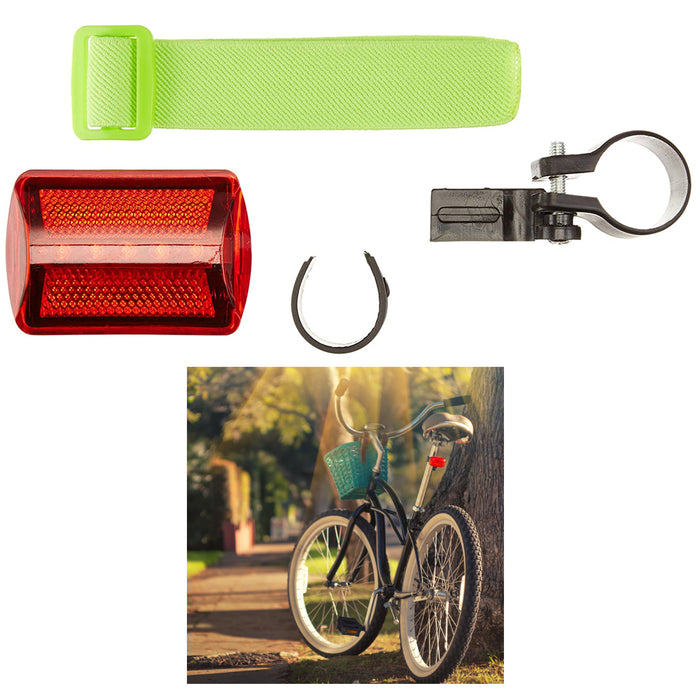 5 Led Safety Flasher Bike Bicycle Light Blinker Rear Tail Night Road Lamp Bright