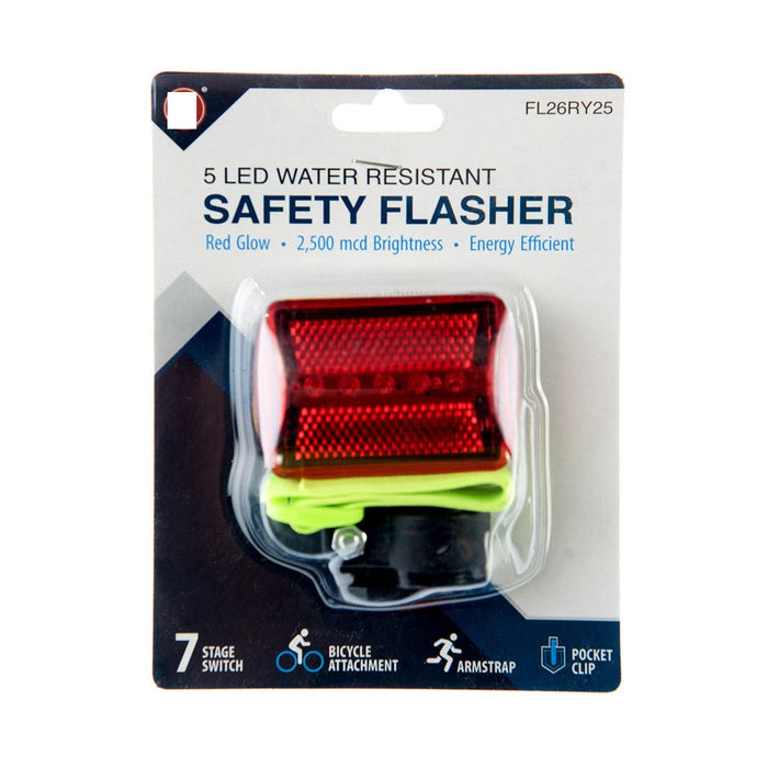 5 Led Safety Flasher Bike Bicycle Light Blinker Rear Tail Night Road Lamp Bright