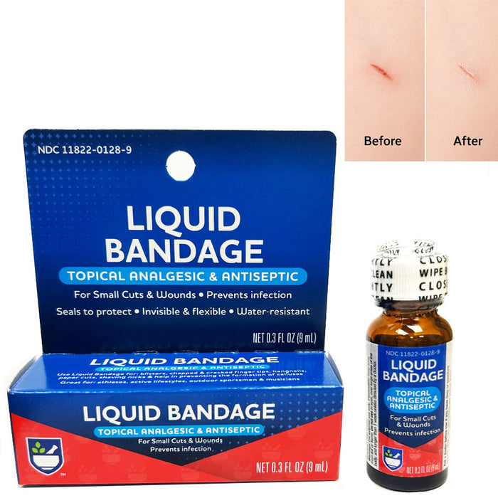 4 Pack Liquid Bandage 0.3 fl oz Antiseptic Analgesic Waterproof Invisible Seal