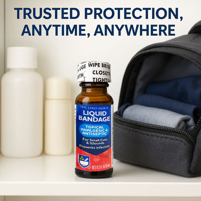 2 Pk Liquid Bandage First Aid Antiseptic Analgesic Invisible Flexible Waterproof