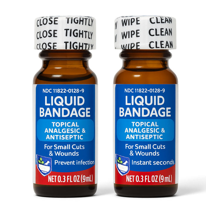 2 Pk Liquid Bandage First Aid Antiseptic Analgesic Invisible Flexible Waterproof