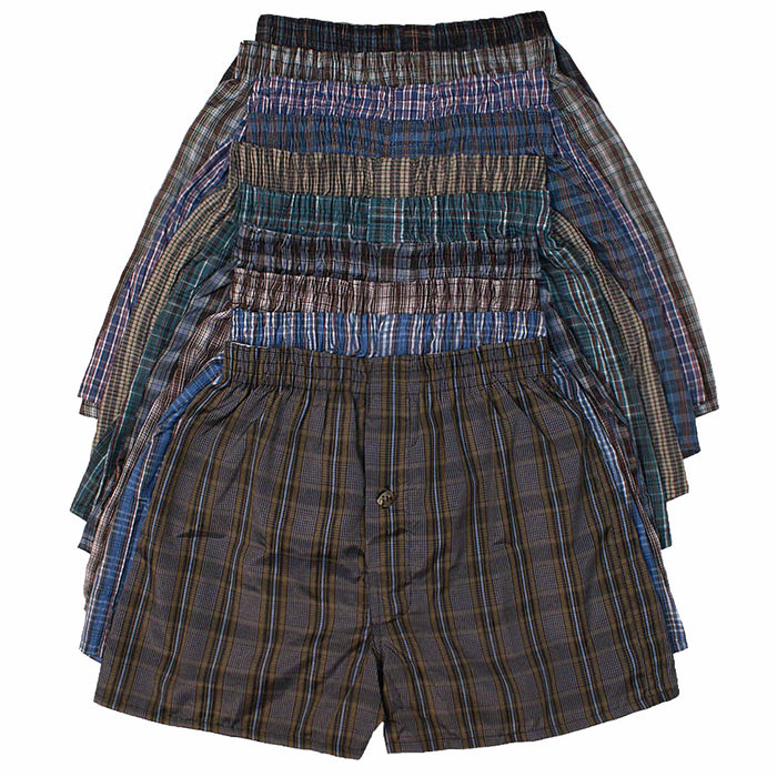 3 Boys Boxer Shorts Multipack Underwear Underpants Waistband Cotton Plaid Large