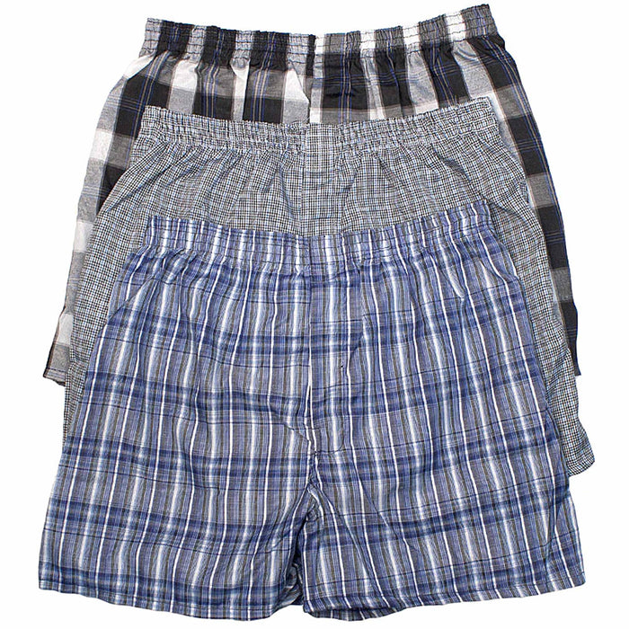 3 Boys Comfort Soft Waistband Boxer Shorts Cotton Boxers Underwear Plaid Size M