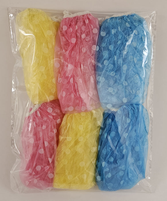 6 Pc Disposable Shower Caps Waterproof Cap Elastic Band Bath Hair Net Standard