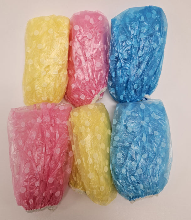 6 Pc Disposable Shower Caps Waterproof Cap Elastic Band Bath Hair Net Standard