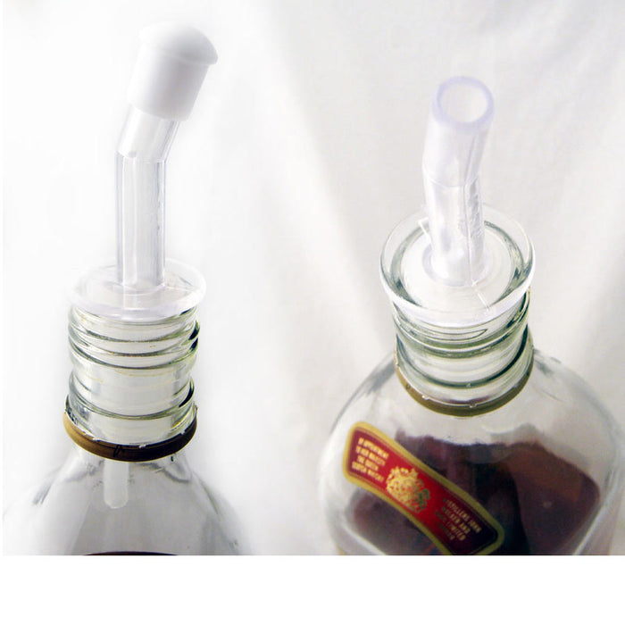 12 Bottle Pourers Wine Liquor Stopper Flair Spout Bar Plastic Free Flow Pour New