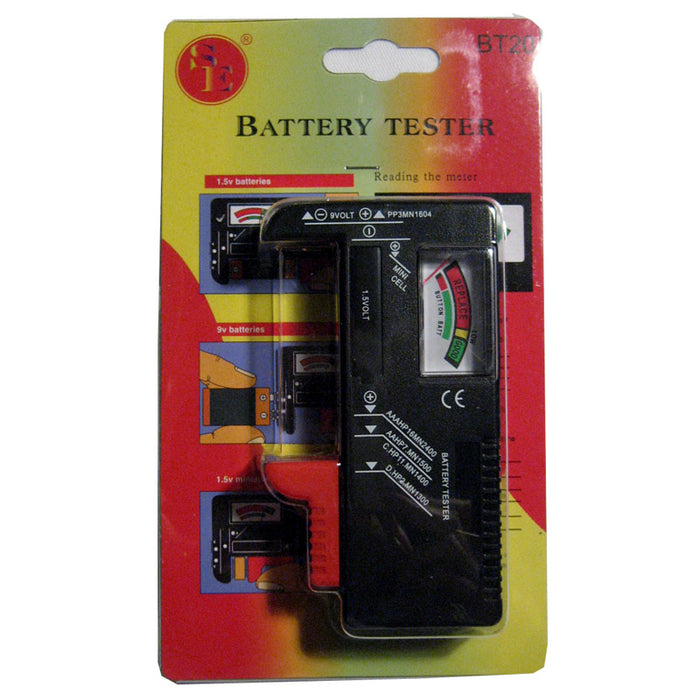 2 X Battery Voltage Tester AA/AAA/C/D/9V Universal Button Cell Load Power Check