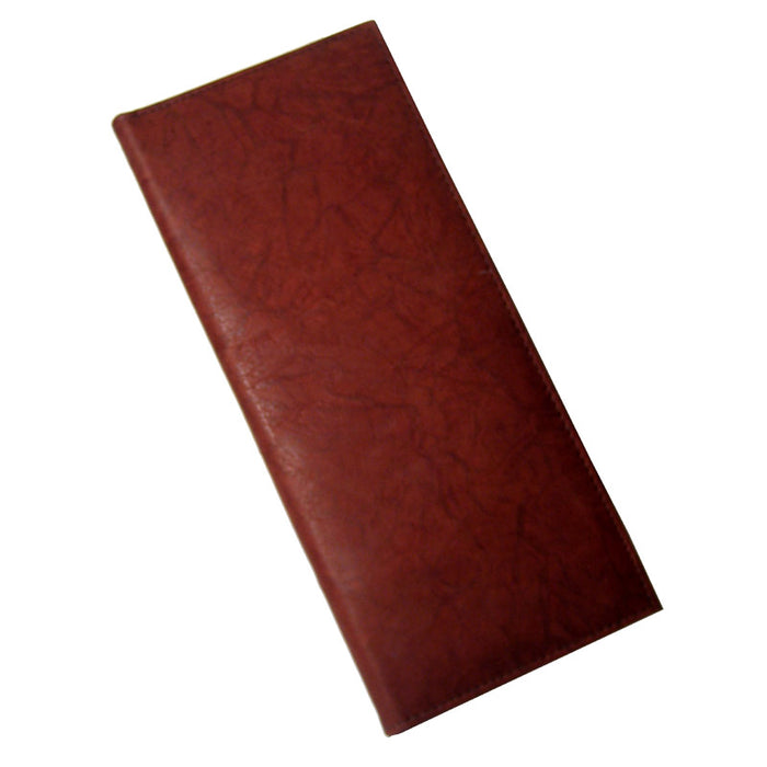 Genuine Leather Business Card Holder Organizer Holds 96 Cards Burgundy Office !!