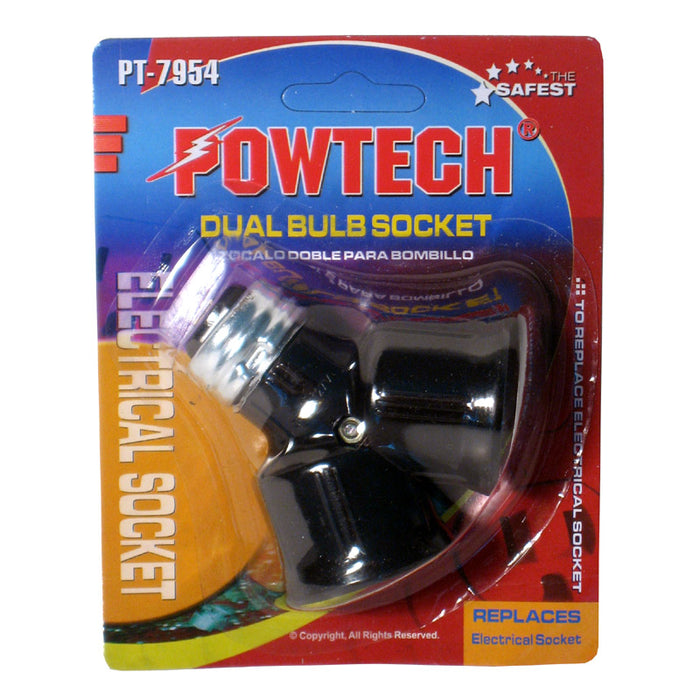 Dual Twin Light Bulb Socket Adaptor Splitter Double Y Type Converter Lamp Base !