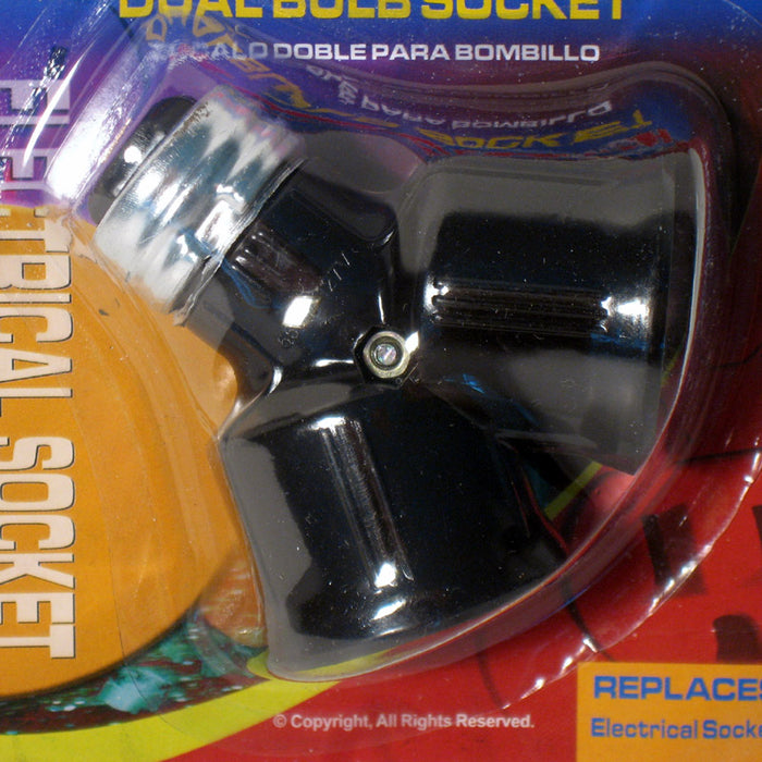 Dual Twin Light Bulb Socket Adaptor Splitter Double Y Type Converter Lamp Base !