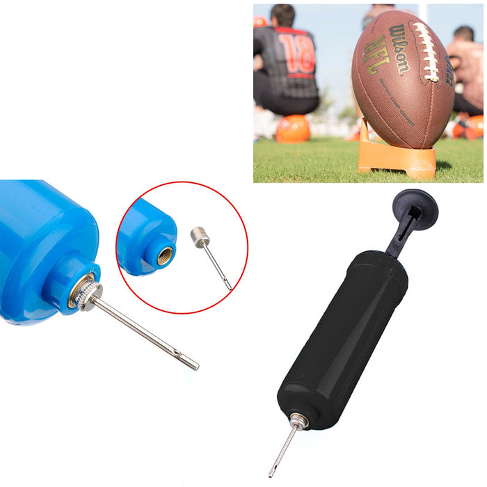 9X Compact Hand Air Pumps Inflators Soccer Sports Balls Basketball Needle Volley